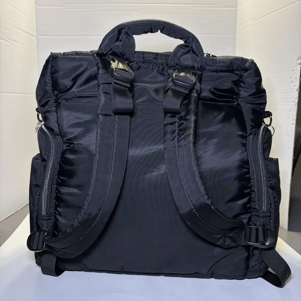 Fisher-Price Madison Diaper Bag Backpack Crossbody Tote Black Multi Pocket